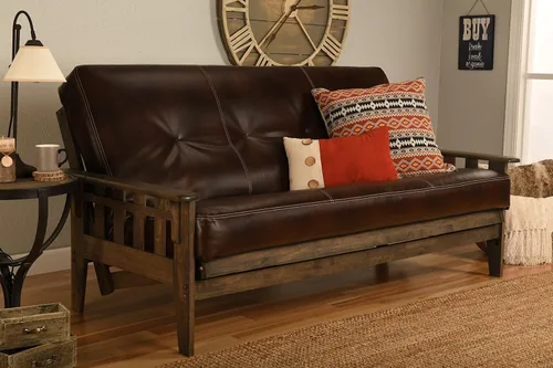 Vista 10 de Kodiak Furniture Tucson - Juego de futón de tamaño completo con acabado en nogal rústico, canadiense
