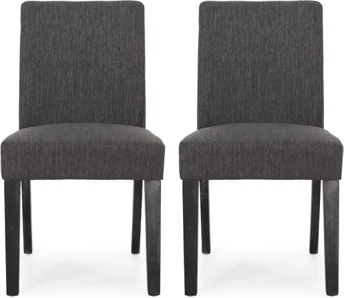 Vista 13 de Christopher Knight Home Boling - Silla de comedor tapizada contemporánea (juego de 2), gris claro + marrón oscuro
