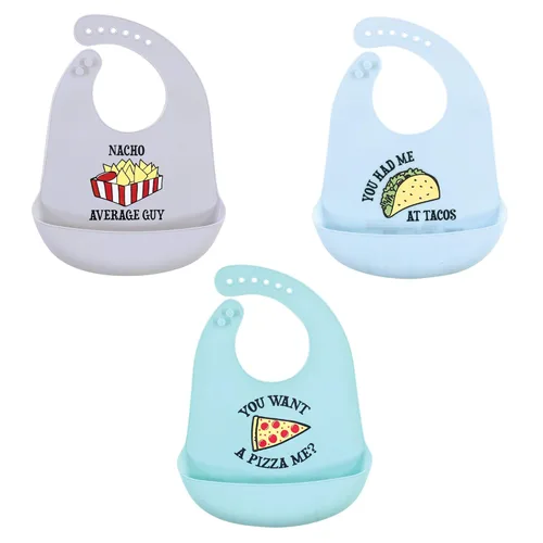 Vista 34 de Hudson Baby Baberos de silicona unisex para bebé, Apple Of My Eye, talla única