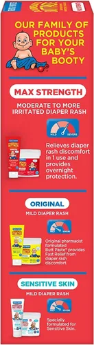 Vista 8 de Boudreaux's Butt Paste Max Strength - Crema antidermatitis de pañales para bebé, ungüento con óxido de zinc, tubos de 4 onzas, paquete de 3