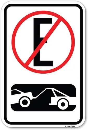 Señal de control de estacionamiento español No Estacionar (No estacionar) (con símbolo) | Señal de estacionamiento de aluminio de calibre pesado de