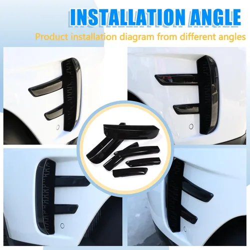 Vista 7 de LLKUANG Cubierta de ventilación de rejilla de parachoques delantero compatible con Land Rover Discovery 5 L462 2017-2023, accesorios decorativos