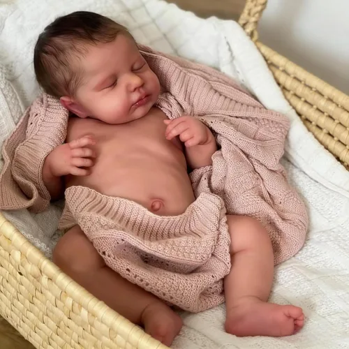 Anano Muñecas Reborn de Bebé de Silicona de Cuerpo Completo - Muñeca de Bebé Realista de 20 pulgadas, Muñeca de Bebé de Silicona Completa para Niña