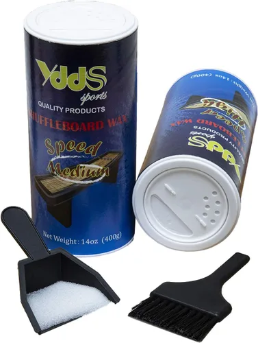 Vista 8 de Shuffleboard Sand - Cera de tejo con mini recogedor y mini cepillo, 2 latas (2 x 14 onzas)