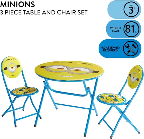 Vista 10 de DreamWorks Trolls - Juego de mesa redonda plegable de 3 piezas y sillas a partir de 3 años