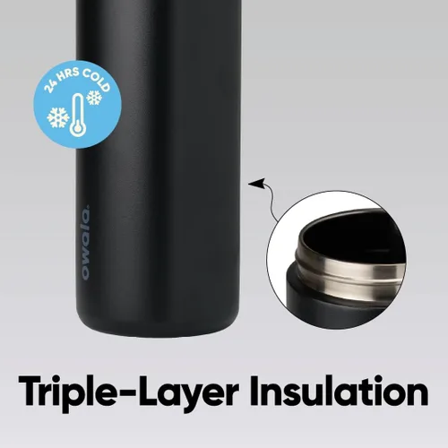 Vista 5 de Owala FreeSip SS 24 onzas - Azul/Rojo (Cranberry Parade)