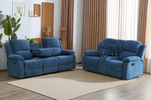 Vista 20 de A Ainehome Juego de muebles de sala de estar, juego de sofá reclinable, sofá de dos plazas para sala de estar, espacio pequeño, caravana, casa