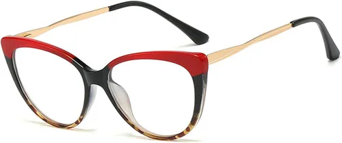 Vista 4 de willochra Cateye - Lentes de lectura bifocales para mujer bloqueo de luz azul lectores de bisagra de resorte de computadora marcos de gato anti