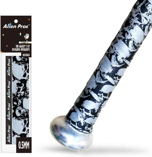 Vista 13 de ALIEN PROS Cinta de agarre de bate para béisbol de 0.020 in (paquete de 1 o 3) - Cinta de bate precortada y Pro Feel - Reemplazo para agarre de bate