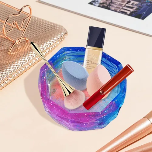 Vista 9 de Zayookey Molde de silicona para macetas, jarrón de plantas suculentas, moldes de cactus, moldes de resina epoxi, molde de arcilla de cemento