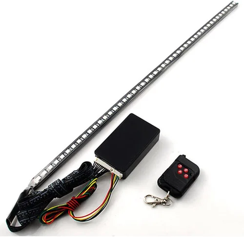 RGB 48 5050 SMD Scanning Knight Rider Light Bar Strip W/Control remoto para rejilla central inferior delantera del coche