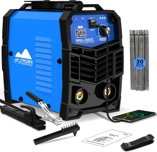 TRQWH 200A Mini máquina de soldadura 110V Stick Soldador ARC Máquina IGBT Inverter MMA soldador Tig/Mig Máquina de soldadura portátil arranque en