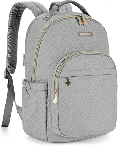 Vista 7 de LIGHT FLIGHT Mochila para computadora portátil de trabajo, mochila de viaje para mujer, mochila para laptop de 15.6 pulgadas