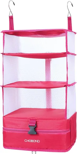 Organizador de equipaje de viaje, portátil, estantes de viaje, bolsa de múltiples compartimentos, organizador de cubo de embalaje para llevar en el