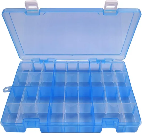 Vista 2 de DUOFIRE Organizador de plástico contenedor 18 rejillas y caja de almacenamiento 34grids