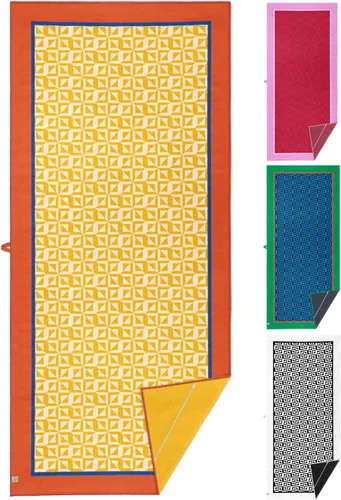 Vista 13 de Toalla de piscina o playa de gran tamaño hecha de materiales sostenibles (azul almirante)