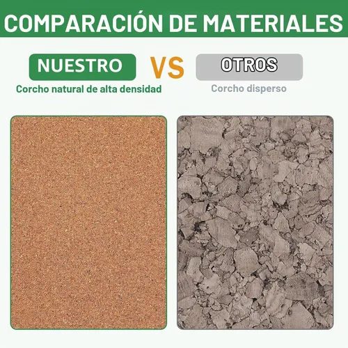 Vista 6 de FEBSNOW Paquete de 3 azulejos hexagonales de corcho autoadhesivos para pared