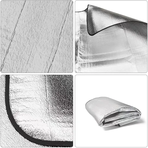 Vista 4 de Wind Tour Alfombrilla de Espuma de Papel de Aluminio a Prueba de Humedad de Doble Cara para Exteriores Impermeable y Aislante Alfombrilla de Papel