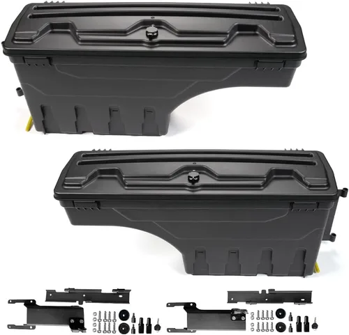 Vista 24 de PIT66 Caja de almacenamiento para cama de camión lado derecho compatible con Ford F150 1997-2014
