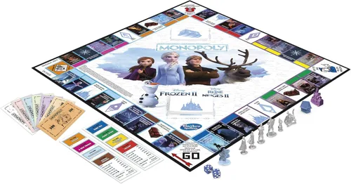 Vista 4 de Hasbro Disney Frozen II Monopoly (bilingüe - Inglés/Francés)