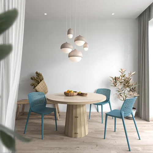 Vista 20 de LESHI Silla de comedor moderna apilable de plástico con respaldo sin brazos para comedor, sala de estar, jardín, patio, balcón, escritorio