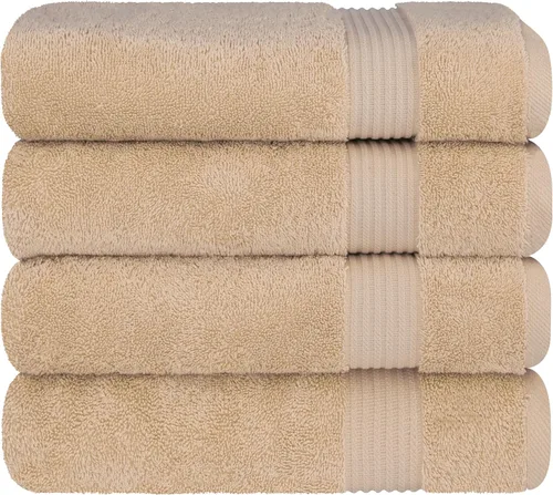 Vista 402 de Cotton Paradise 100% Cotton Turkish Washcloth Set for Bathroom, 4 Piece Soft Absorbent Small Hand Face Towels Wash Rags, Lilac