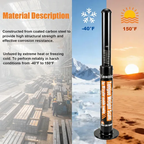 Vista 3 de Báscula de peso de lengua para remolque, 1800 libras, báscula de peso para enganche de remolque, báscula de peso de remolque compatible