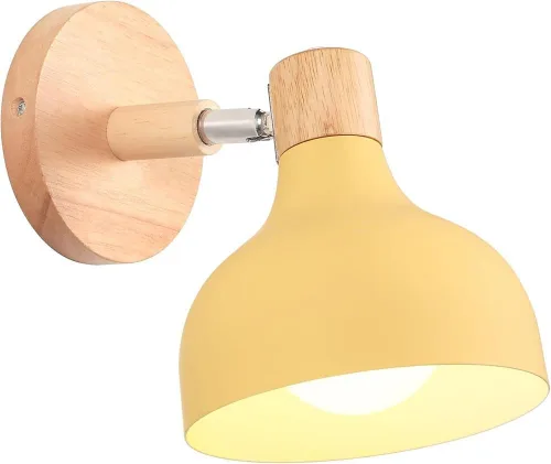 Vista 8 de Scandinavian Retro Dimmable E27 Wall Lamp for Bedroom Living Room Hallway Kitchen Indoor Lighting(Azul Oxford,1 Pieza)