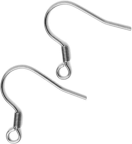 Vista 5 de 20 piezas Adabele 316 Grado Acero Quirúrgico Hipoalergénico Ganchos para Pendientes Planos en Forma de Marquesa de 45mm de Largo con Forma de V