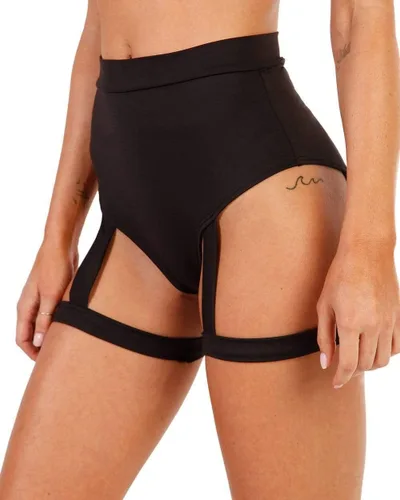 Vista 4 de iHeartRaves - Pantalones cortos de talle alto para mujer