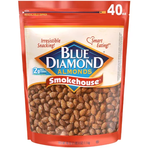 Vista 7 de Blue Diamond Almonds, Almendras tostadas al horno con sabor a chocolate negro, perfectas para picar, para llevar, almuerzos y más, 40 oz.