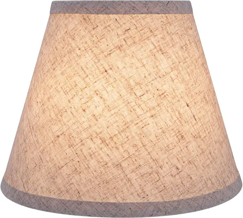 Vista 2 de Aspen Creative 32426A, pantalla de lámpara de construcción de araña con forma de imperio de transición en color beige, 9 pulgadas de ancho