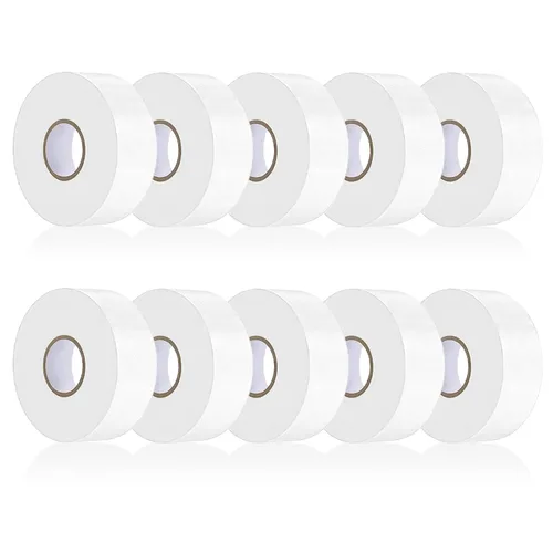 Vista 36 de Paquete de 10 Cintas de Señalización Rojas, Rollo de Marcado de Neón de Cinta Plástica No Adhesiva, 1 pulgada x 2000 pies, Cinta de Marcado