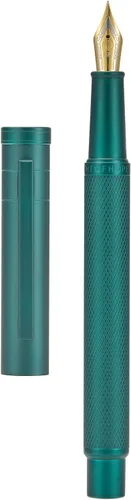 Vista 16 de Pluma fuente estilográfica, negro, azul, plateado, punta fina, punta extra fina, punta doblada
