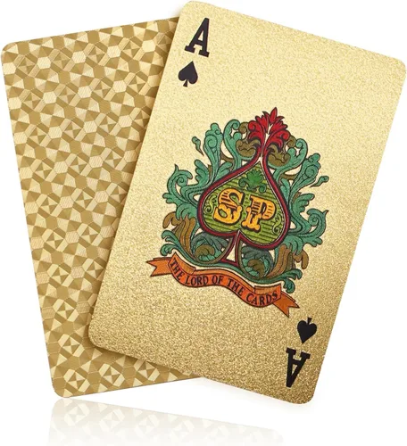 Vista 11 de ACELION Cartas de juego impermeables, cartas de plástico, baraja de cartas, tarjetas de póquer de regalo (negro)