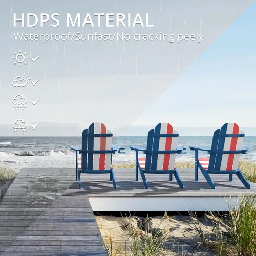Vista 37 de LUE BONA HDPS Sillas Adirondack de 2, Silla para Hoguera al Aire Libre, Resistente a la Intemperie con Portavasos, Silla Moderna de Plástico
