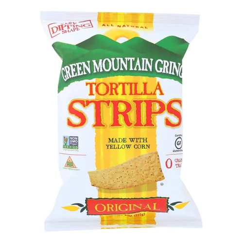 Green Mountain Gringo Tiras de tortilla, bolsa de 8 onzas (paquete de 12)