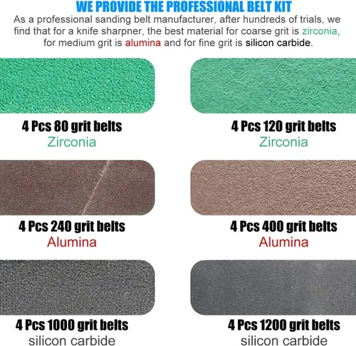 Vista 2 de Kit de 24 piezas de 3/4 x 12 pulgadas de repuesto para afilador de cuchillos y herramientas Work Sharp Ken Onion Edition (WSKTS-KO), granos