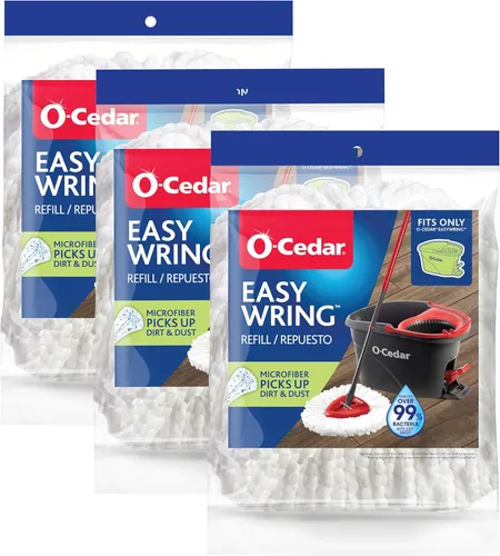 Vista 4 de O-Cedar EasyWring - Recambio de cabezal de trapeador giratorio (paquete de 2)