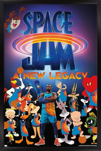 Trends International Space Jam: A New Legacy - Póster de pared de equipo, 22.375 x 34 pulgadas, versión enmarcada en negro