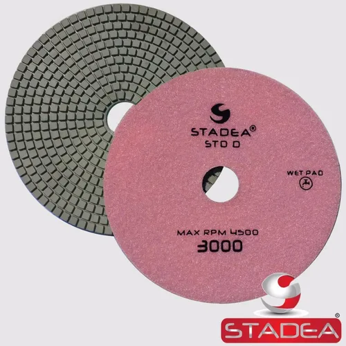 Vista 8 de Stadea PPW268B - Juego de almohadillas de pulido de diamante de 7 pulgadas para piedras de mármol de hormigón pulido de piso de granito de terrazo