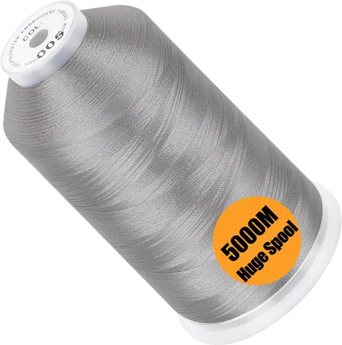 Vista 60 de New brothread - Bobina única de 5000 m de hilo de poliéster para máquina de bordar 40WT para máquinas comerciales y domésticas - Marigold
