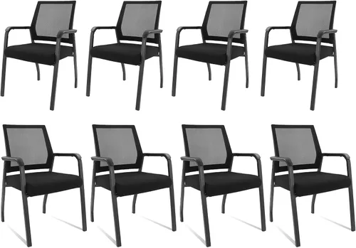Vista 9 de KLASIKA Sillas de oficina sin ruedas Soporte lumbar ergonómico y cojín de asiento grueso, silla de escritorio con respaldo de malla ajustable