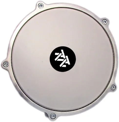 Vista 4 de ZAZA Percussion Darbuka de aluminio de 16 '' de longitud, tambor Doumbek turco de cabeza sintética sintonizable de 8 pulgadas (negro)