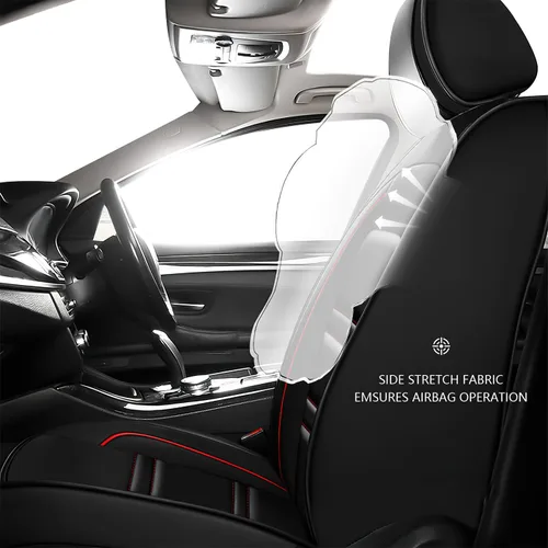 Vista 3 de Fundas de asiento de automóvil para Ford Maverick 2022-2023, 5 fundas de cuero para asientos, fundas de asiento delantero y trasero, resistentes al