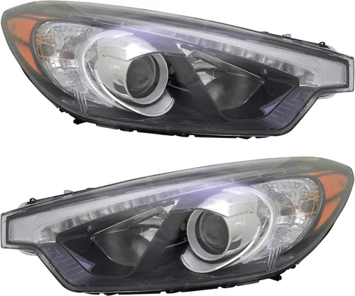 Vista 10 de ALLIGATOR AUTO LIGHTS Compatible con Kia Forte/Forte5/Forte Koup EX 2015-2016 Conjunto de faros halógenos con bombillas lado izquierdo/lado