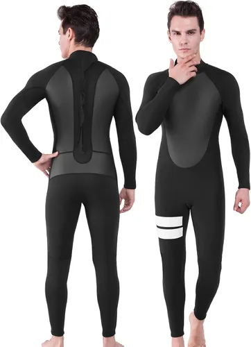 Traje de neopreno completo para mujer de 0.079 pulgadas con cremallera trasera de neopreno para natación, surf, buceo, esnórquel, trajes húmedos,
