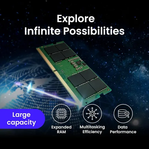 Vista 4 de MMOMENT DDR5 SODIMM 16GB 5600Mhz (PC5-44800) Módulo de memoria para portátil Ram (CL46, sin ECC sin búfer, 1.1V, 262 pines)