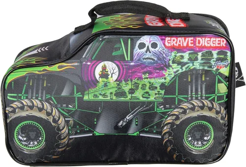Vista 5 de INTIMO Monster Jam Grave Digger Bolsa Caja de Almuerzo Grande con Forma de Camión Aislante para el Trabajo