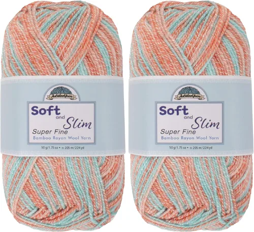 Vista 42 de JubileeYarn Hilo Suave y Delgado - 50g/madeja Mezcla de Rayón de Bambú y Lana - Pegaso - 2 madejas